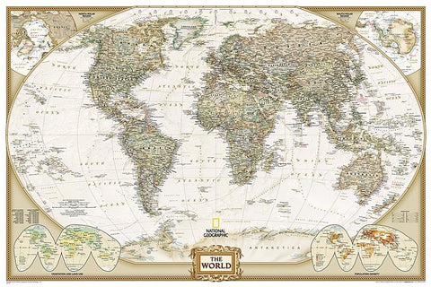 National Geographic World Wall Map - Executive (Poster Size: 36 x 24 in) (National Geographic Reference Map)