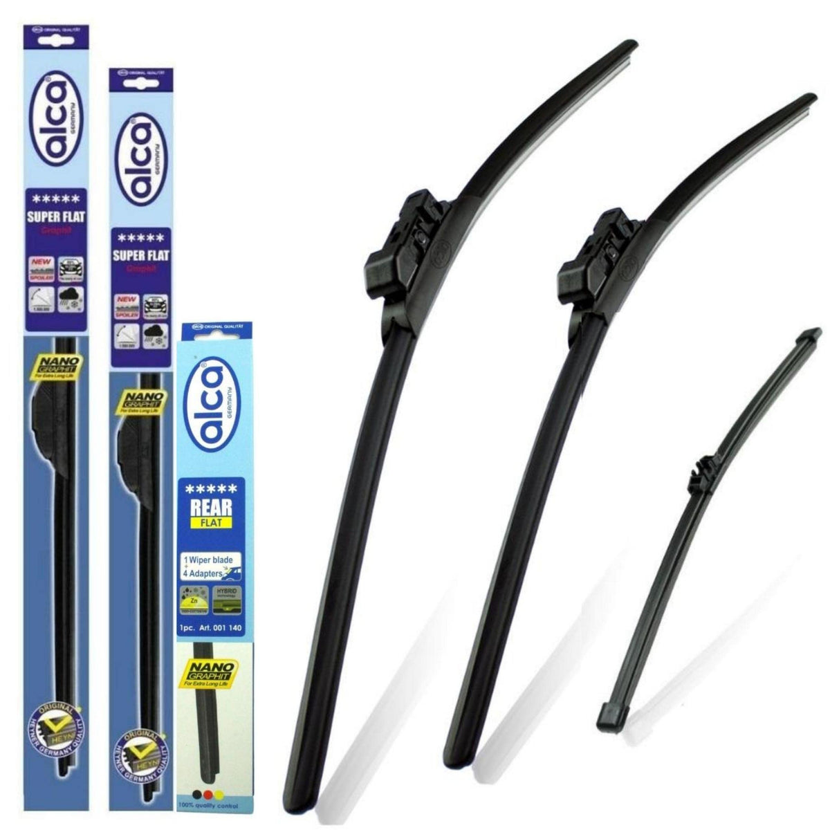 Fits Mini Countryman 2017-2023 Set Of 3 Car Wiper Blade Replacements For Front & Rear alca Superflat 23''21''TLB 10ARF