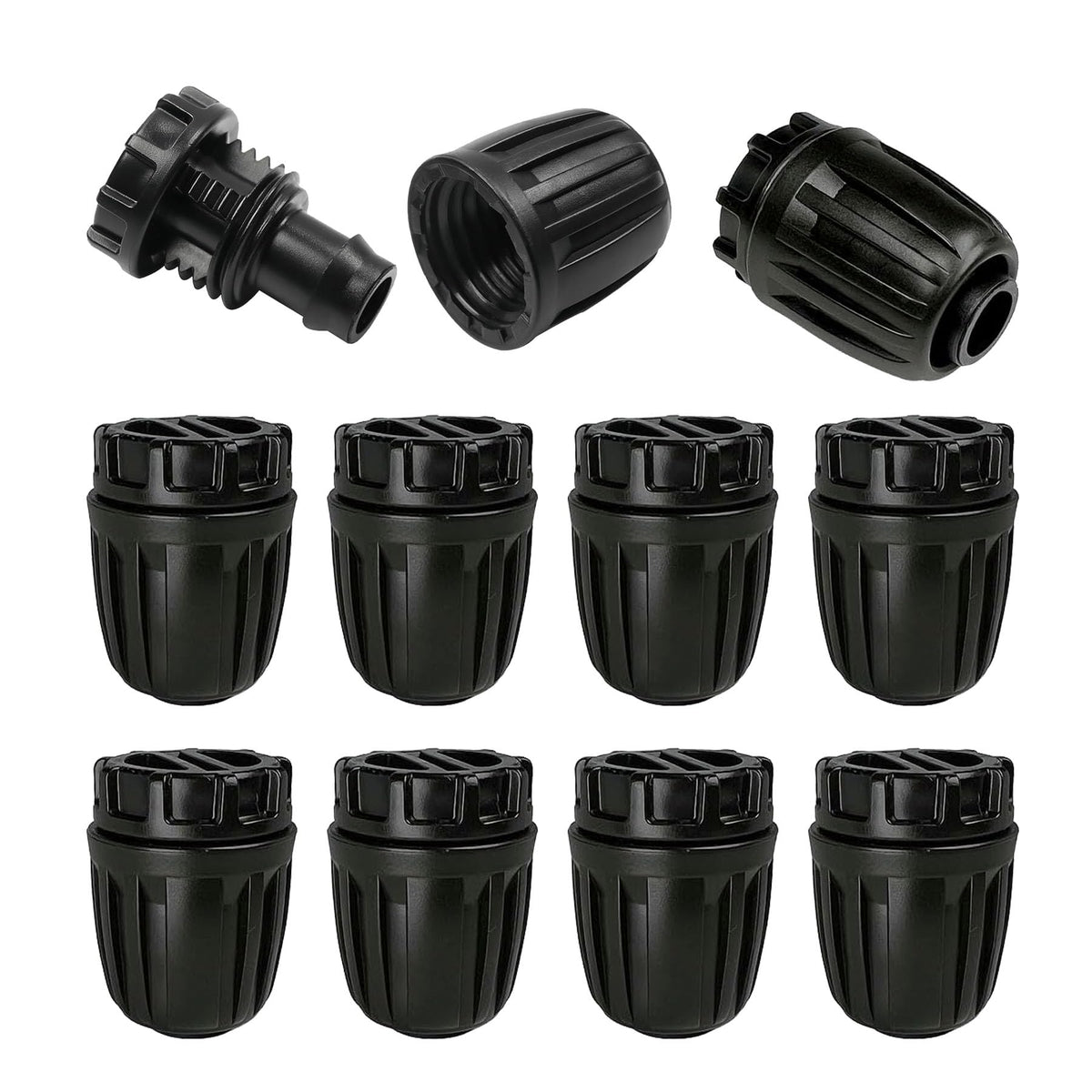 10 PCS 1/2 irrigation End Cap,Drip irrigation Parts 1/2 inch,Drip irrigation End Cap,Drip Irrigation Fittings End Caps,1/2'' Drip Line Barbed Locked End Cap Connectors,for Garden Watering System