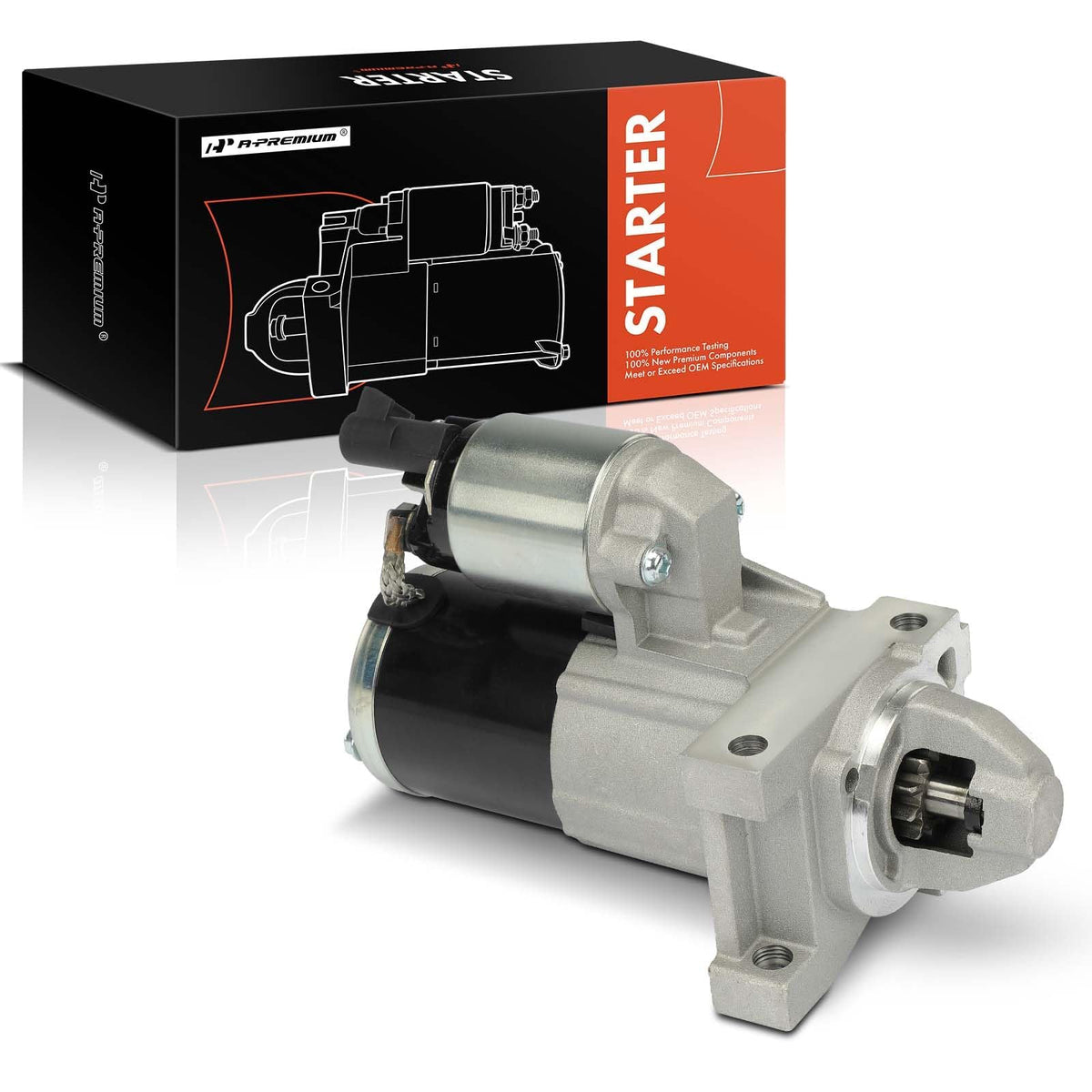 A-Premium Starter Motor Compatible with Chevrolet Camaro 2010-2015, Caprice 2011-2013, 6.0L 6.2L, 12V 1.4KW 10-Teeth Clockwise, Replace# M000T37371, M0T35574
