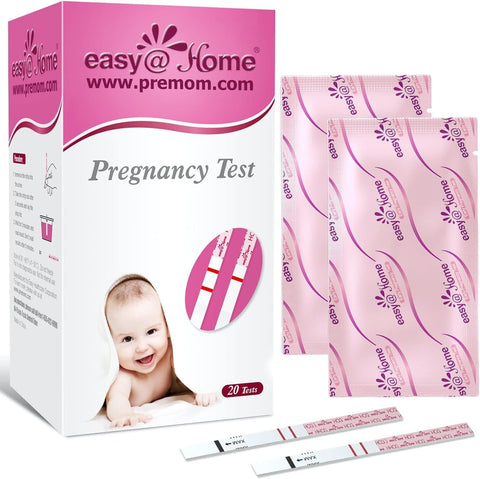 Easy@Home 20 Pregnancy Test Strips for Early Detection 10 MIU/ml-Width of 5mm
