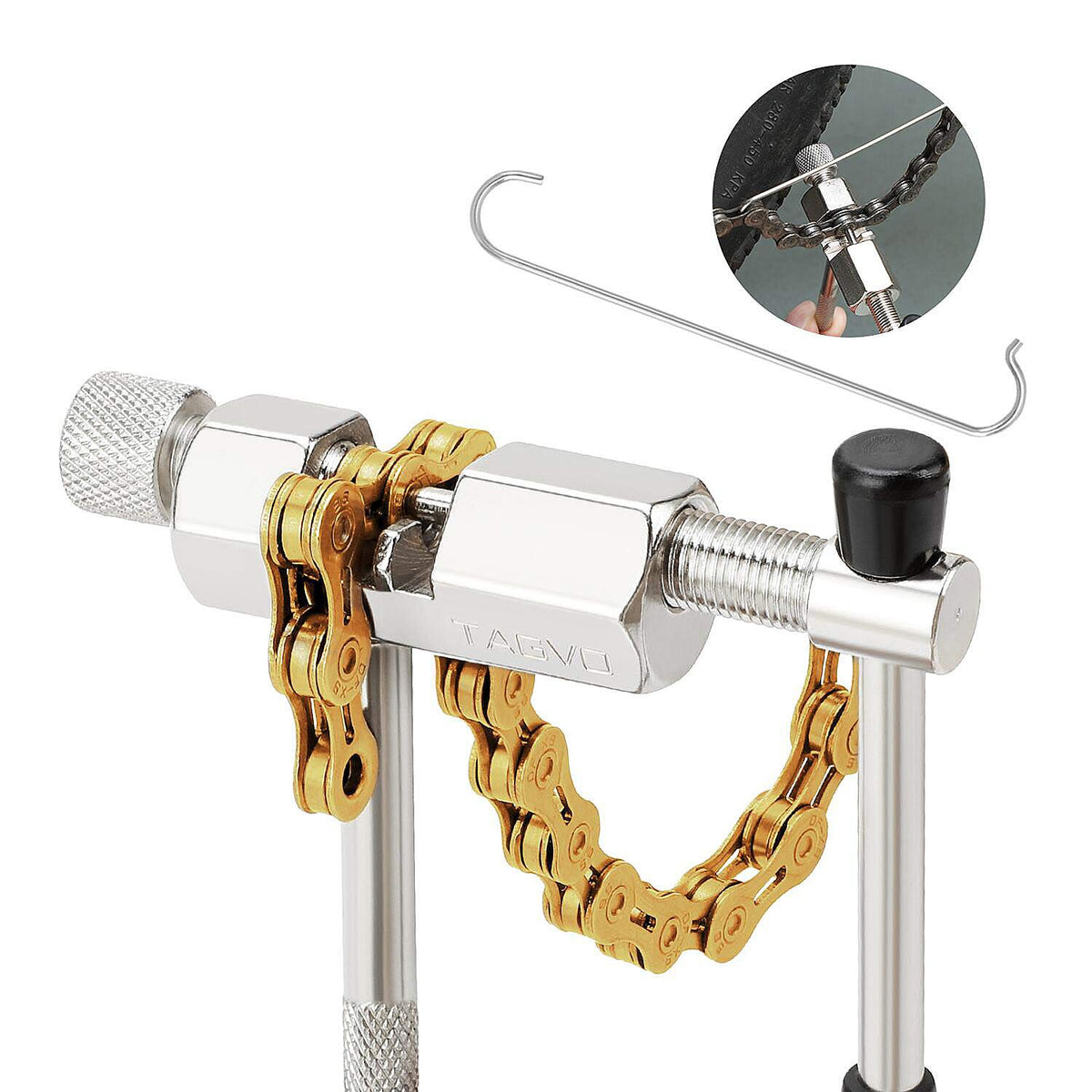TAGVO Bike Chain Tool, Bicycle Chain Breaker Spliter Link Remover Chain Repairing Tool Bicycle Chain Rivet Tool - Compact and Portable