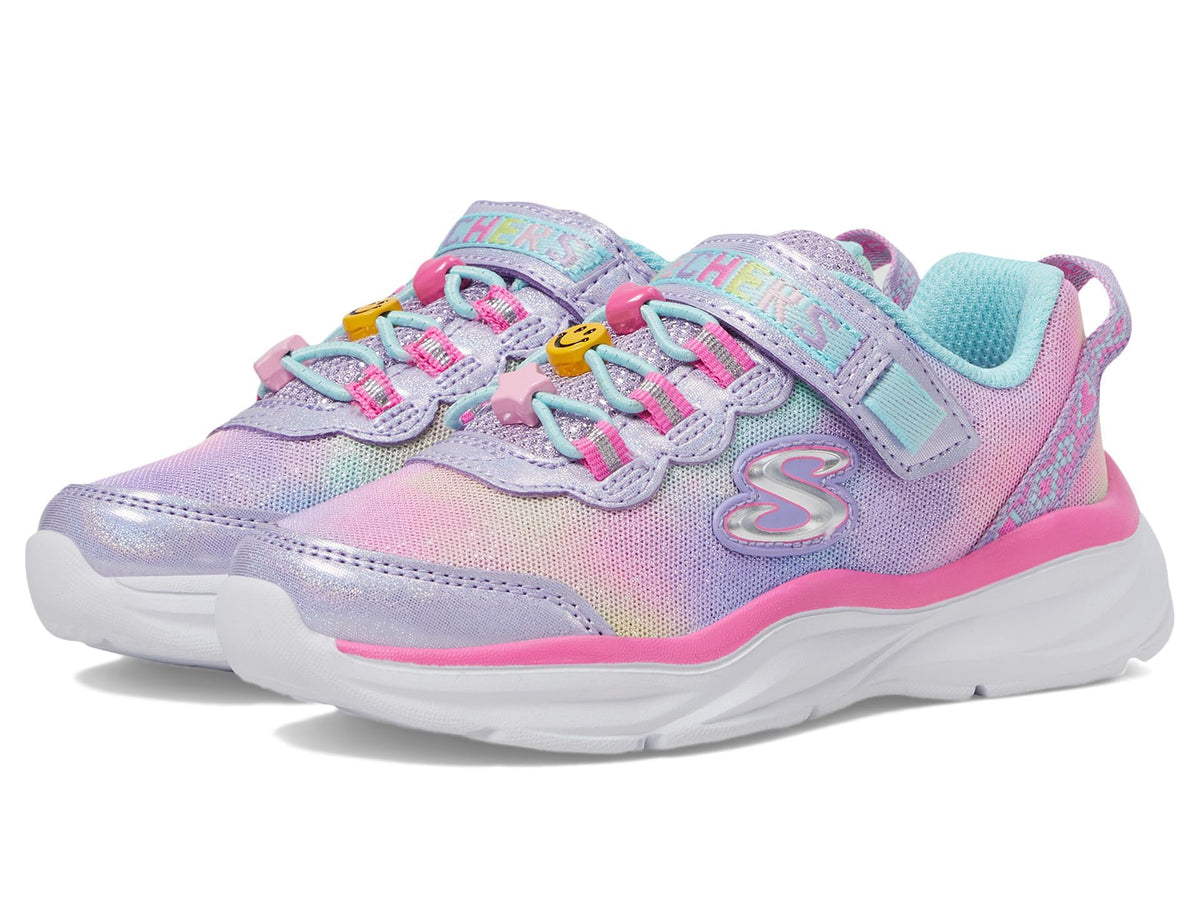 Skechers Kids Power JAMS-Skech Friends Sneaker, Lavender/Multi, 13.5 US Unisex Little Kid
