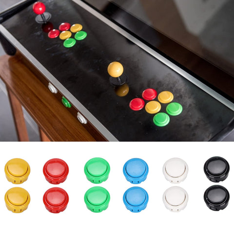 Hilitand 12pcs Arcade Joystick Buttons DIY Kit Arcade Joystick 30mm Replacement Button for Arcade Joystick Game Console
