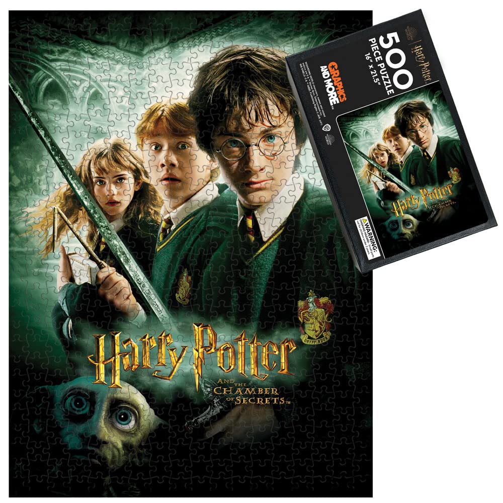 Harry Potter Chamber of Secrets 500 Piece Jigsaw Puzzle for Adults, 16" L X 21.5" W