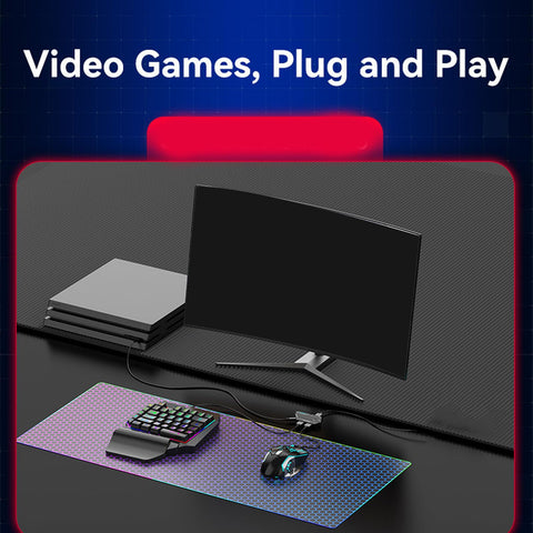 Keypad Mouse Adapter Combo, Wired Connection Keyboard Mouse Converter Set Universal Programmable Plug and Play for Game Console