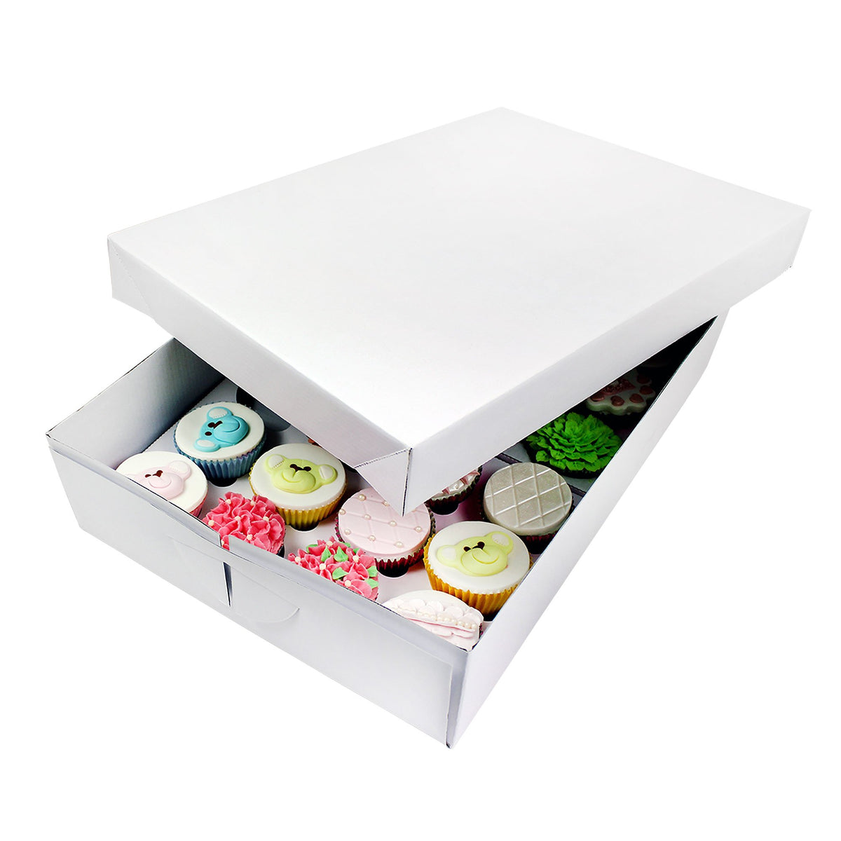 PME Cupcake Box for 24 Cakes, White, 43 x 31 x 9 cm
