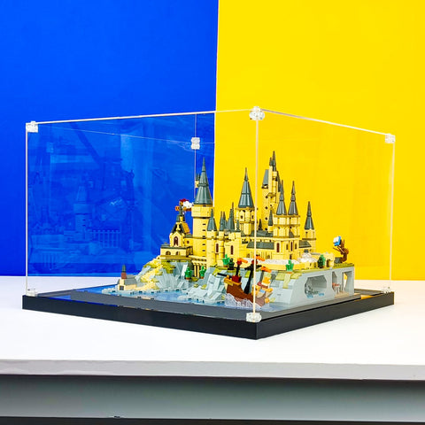 iCUANUTY Acrylic Display Case for Lego Hogwarts Castle and Grounds 76419, Dust-Proof Display Box for Lego 76419, Size: 15.4x11.4x10 inch (NOT Included The Model)