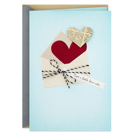 Hallmark Everyday Love Card, Romantic Birthday Card, or Anniversary Card (Love Note) (599RZB2218)