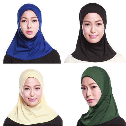 GladThink Womens Muslim Mini Hijab Caps Islamic Scarf 4 Pieces Set No.10