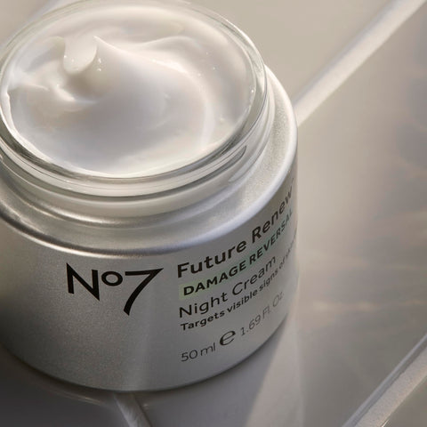 No7 Future Renew Damage Reversal Skincare Set - Anti Aging Face Serum (.33 Fl Oz), Day Cream with SPF 25 (1.69 Fl Oz) & Night Cream (1.69 Fl Oz) - Reverses Visible Signs of Aging - 3-Piece Set