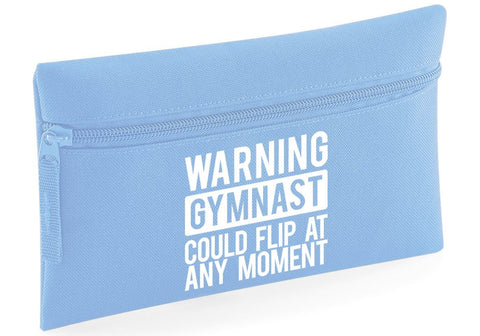 HippoWarehouse Warning Gymnast Could Flip at Any Moment Printed Pencil Case Desk Organiser College School University 21x14cm 0.5 litres