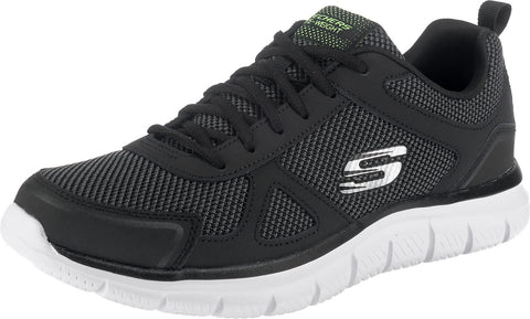 Skechers Sport Men's Track Oxford,Black/White,11 M US