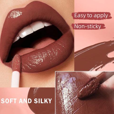 QIUFSSE 3 in 1 Black Lip Liner Pencil and Lipstick lipgloss Set Matte Black Lipstick Lip Gloss Kit Long-lasting Nonstick Cup Smudge Proof Lip Kits with Lip Liner,Velvet Goth Makeup (12#Black Magic)