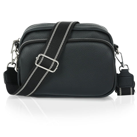 MAMUNU Crossbody Bags for Women Leather Shoulder Bags with Adjustable Wide Strap Lightweight Multi Pockets Over Shoulder Handbag for Women Girls Casual Shopping Travel Work