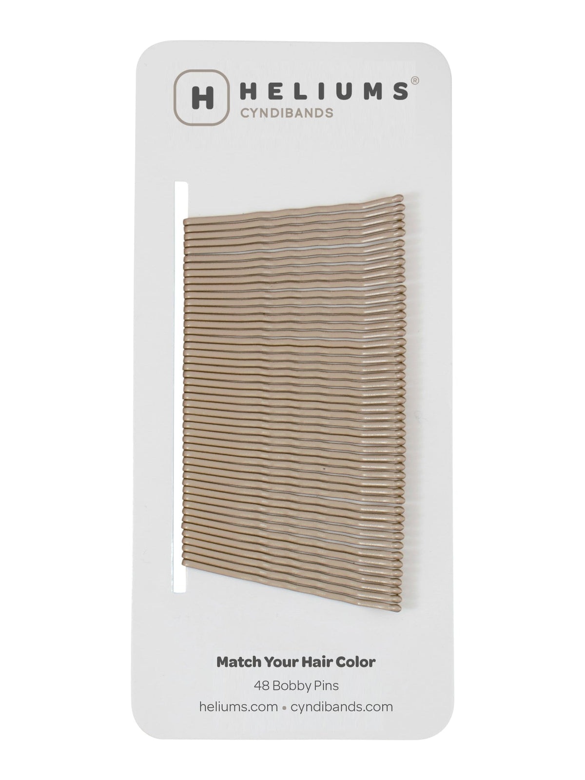 Heliums Bobby Pins - Dark Blonde - 2 Inch Wavy Hair Pins, Matte Metallic Color for Medium to Dark Blonde Hair, 48 Count