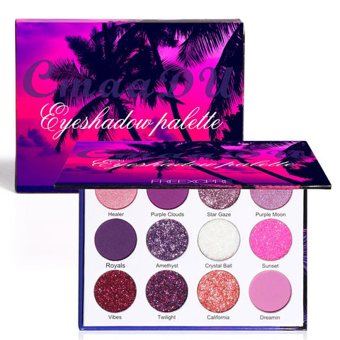 Generic Purple Eyeshadow Palette Makeup Matte Glitter, 12 Colors Shimmer High Pigmented Eyeshadow Powder, Dream Purple Pink Eyeshadow Palette Makeup Colorful Long Lasting Waterproof Eye Shadow
