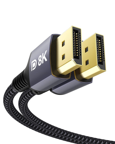 Stouchi DisplayPort Cable 1.4 240Hz 1M/3.3FT DP1.4 Support 8K@60Hz 4K@60Hz/144Hz/120Hz 5K@60Hz/120hz 2K@165Hz/240Hz FreeSync G-Sync 32.4Gbps HDR10 Display Port Lead for Gaming Monitor
