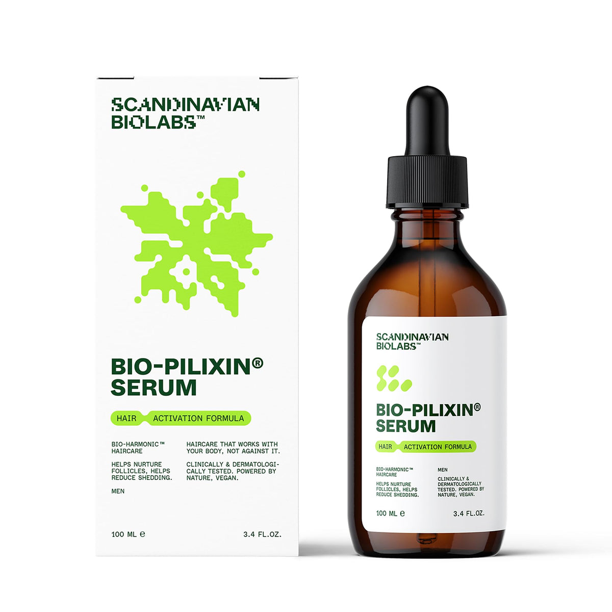 Scandinavian Biolabs Activation Serum for Hair Growth for Men - 100ml - Clinically Tested with Results in 45 Days - Helps Promote Hair Growth, Reduces Hair Loss, and Thickens Thinning Hair