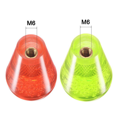 uxcell Ellipse Oval Joystick Head Rocker Ball Top Handle Arcade Game Replacement Red Yellow