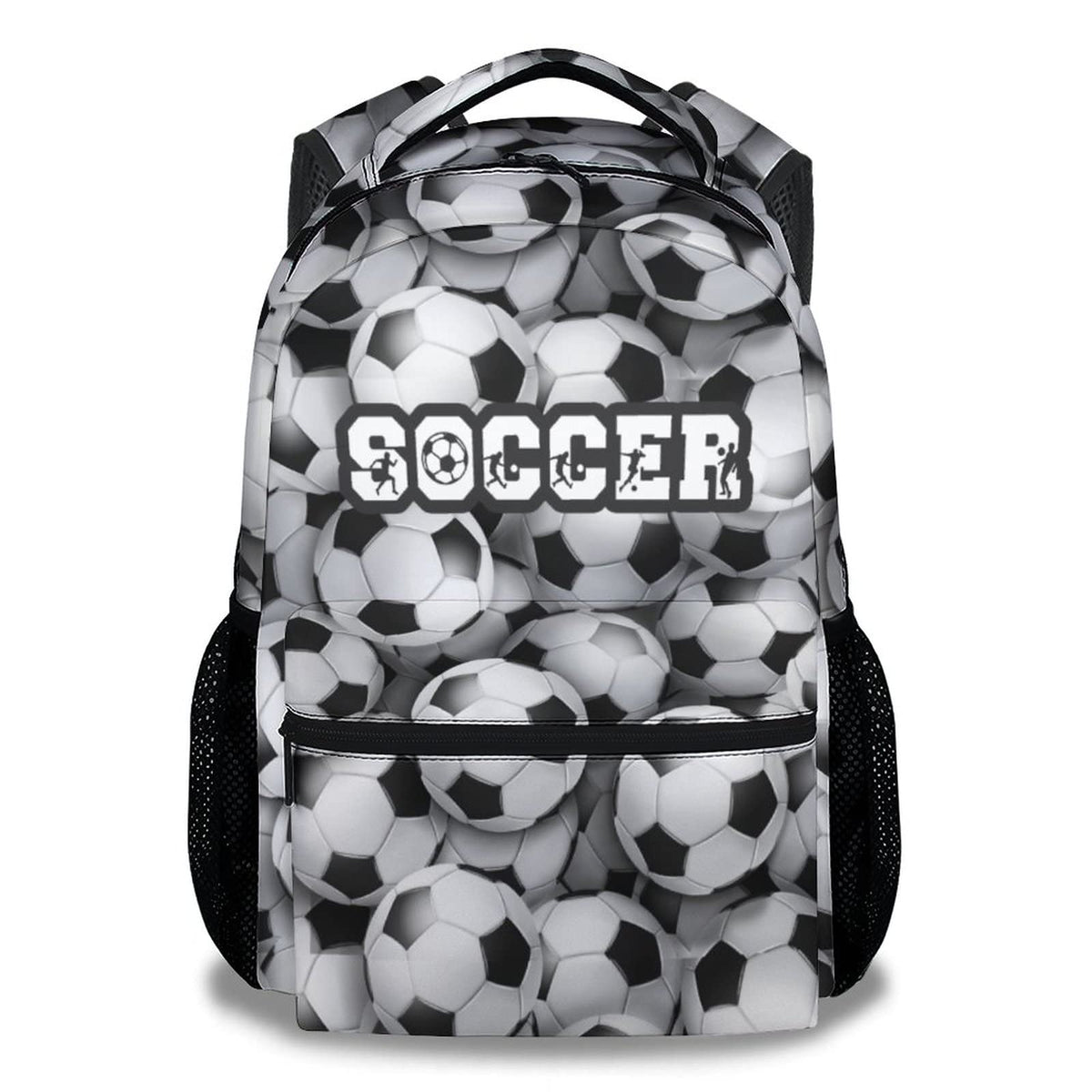 Mercuryelf Soccer Backpack for Boys Girls, 16 Inch Light Backpacks for School Travel, Fashion Lightweight Bookbag for Kids