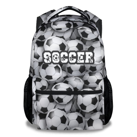 Mercuryelf Soccer Backpack for Boys Girls, 16 Inch Light Backpacks for School Travel, Fashion Lightweight Bookbag for Kids