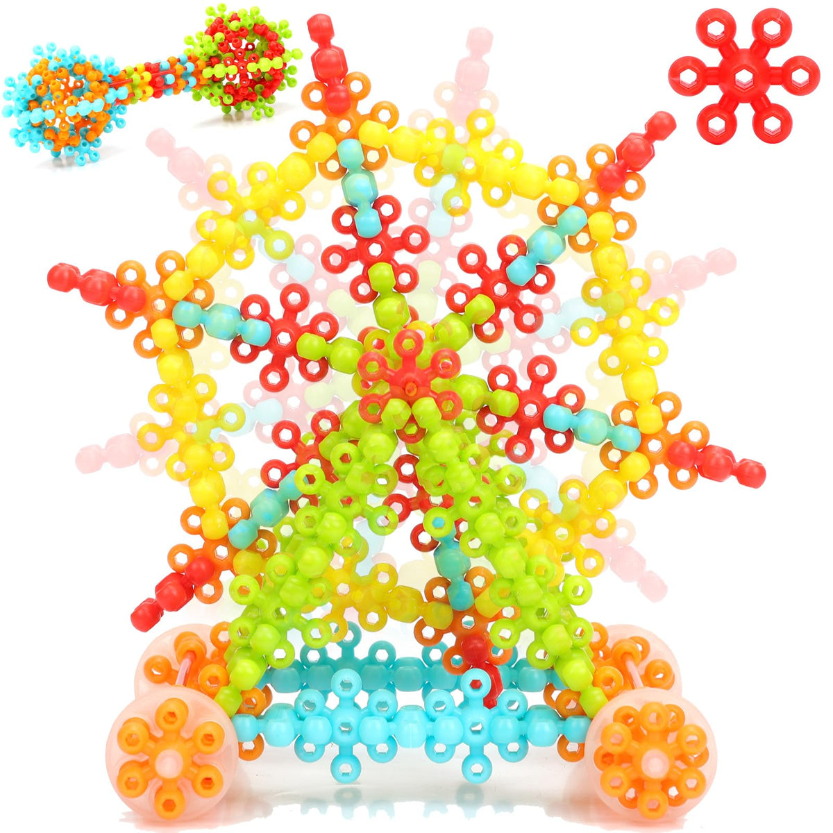 COUOMOXA Building Blocks STEM Toy: Interactive Educational Playset for Creative Learning - Perfect for Boys & Girls Ages 3+