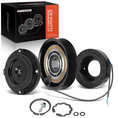 A-Premium Air Conditioner AC Compressor Clutch Kit Compatible with Honda Accord 2008-2012, Crosstour 2012-2015, 2.4L