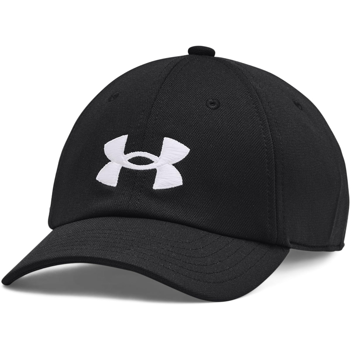 Under Armour Boys' Blitzing Adjustable Hat , Black (001)/White , One Size Fits Most