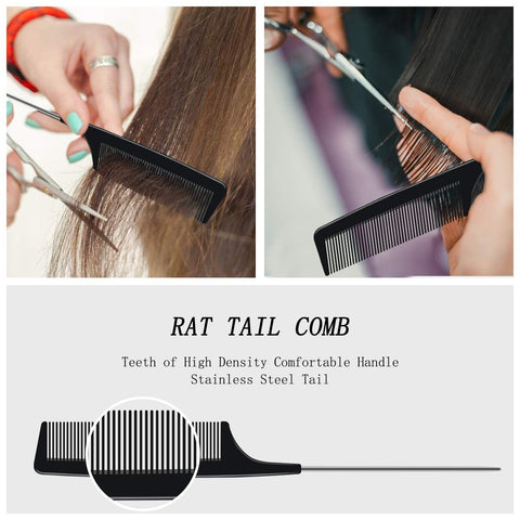 URAQT Hairdressing Combs Set, 3pcs Hair Combs Hair Brushes, Pin Tail Comb, Anti Static Fine Tooth Cutting Comb Professional Salon Styling Comb