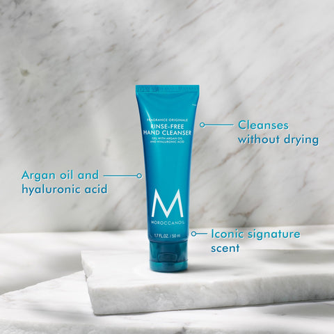 Moroccanoil Rinse-Free Hand Cleanser with Hyaluronic Acid, 1.7 Fl. Oz (Pack of 2)