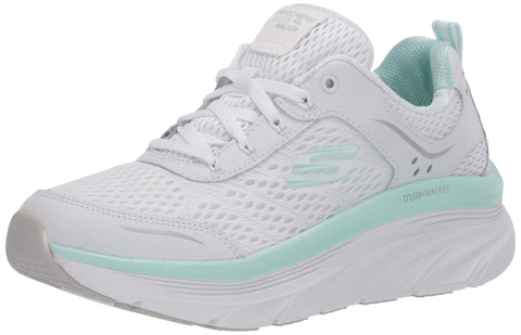 Skechers Women's D'lux Walker-Infinite Motion Sneaker, White/Multi, 6.5 M US