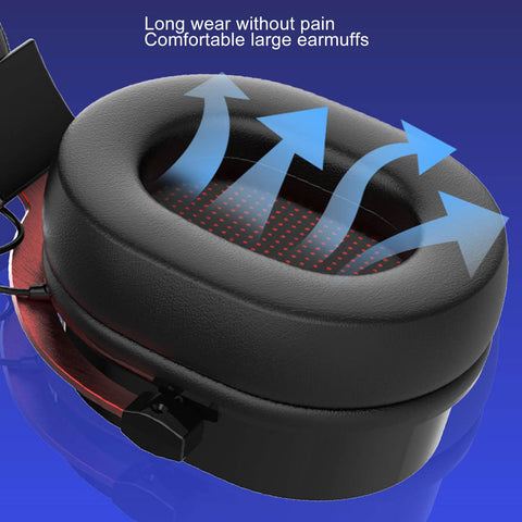 VBESTLIFE Gaming Headset with Microphone, Bluetooth 5.0 Stereo Sound Gaming Headphones with 3.5mm Wired Mode, Comfortable Headband, for Laptop, Mobile, PC