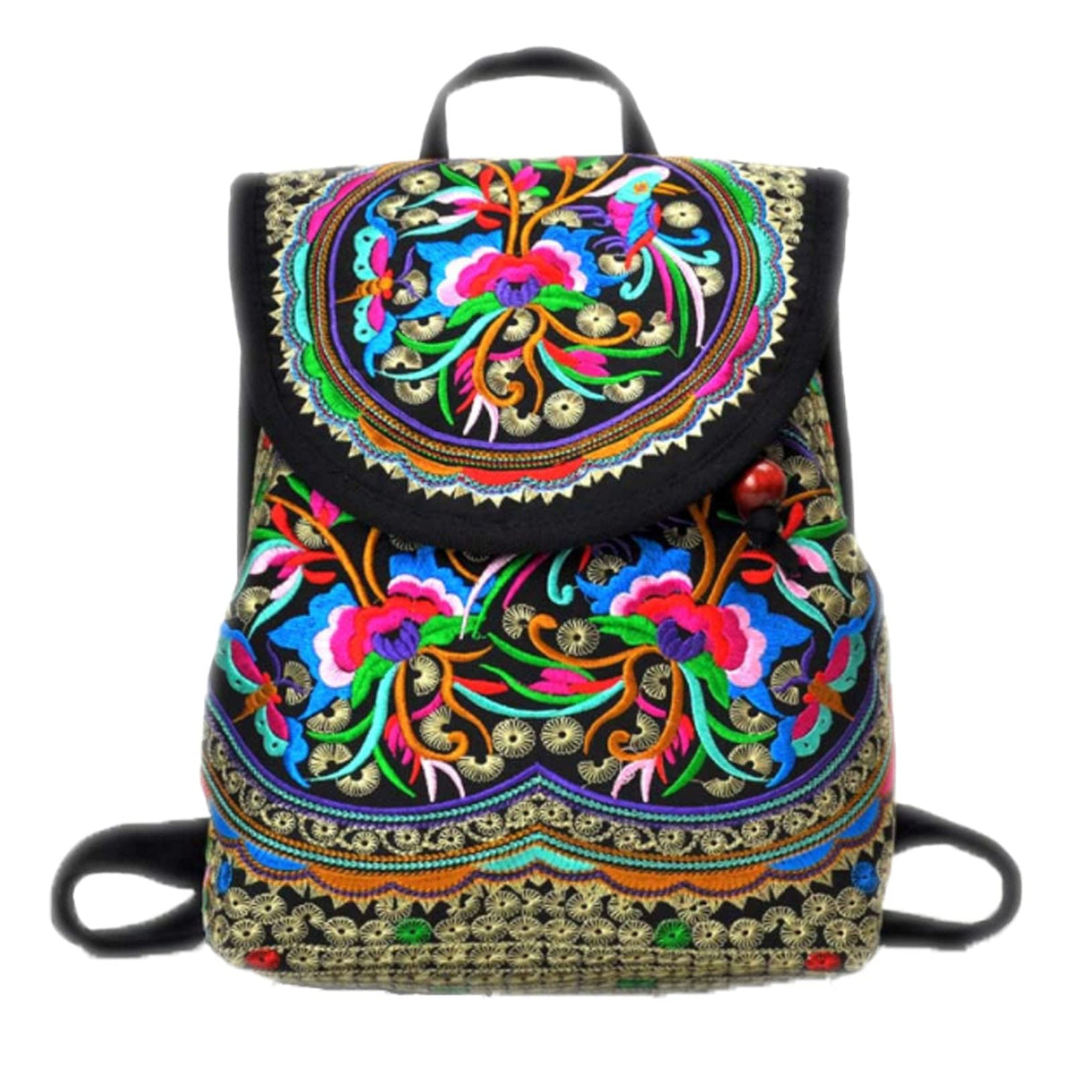 Vintage Embroidered for Women Backpack Ethnic Travel Handbag Shoulder Bag Money tree backpack for girl
