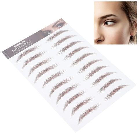 6D Eyebrow Tattoo Sticker Professional Waterproof Eyebrow Transfer Sticker Eyebrow Makeup Tool for Women and Girls (Brown)(BROWN-06)