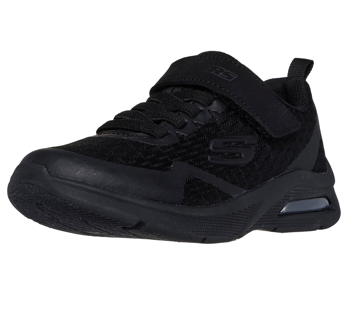 Skechers Kids Boy's Microspec Max-Torvix Sneaker, Black/Black, 1 Little Kid
