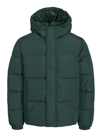 JACK & JONES Men's Jjebradley Puffer Hood Sn Quilted Jacket, Magical Forest, XL