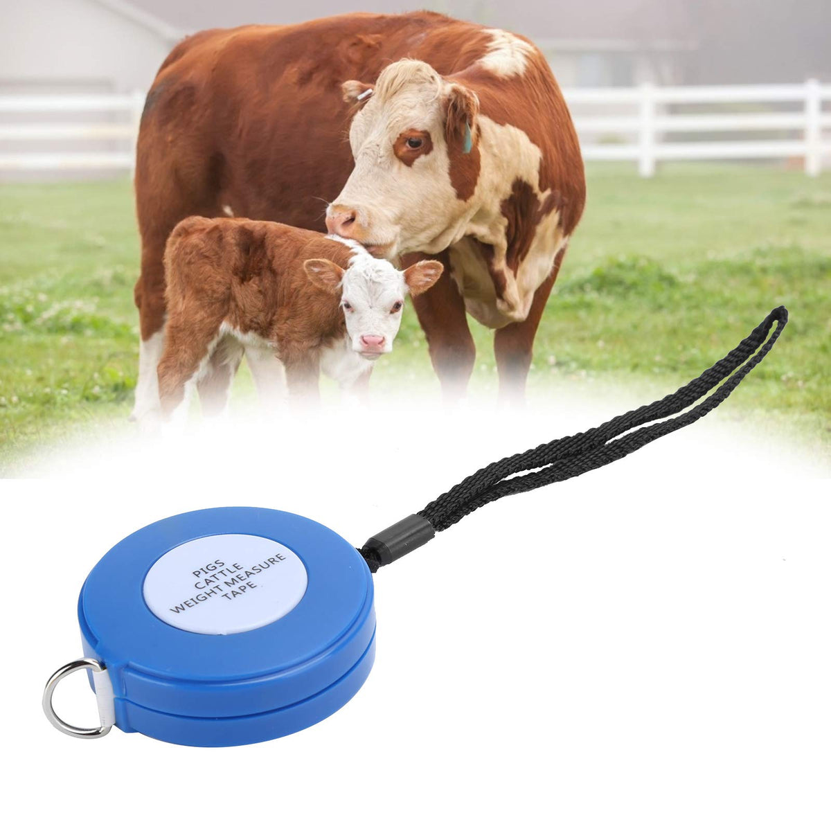 Weight Tape Measure,2.5m Body Retractable Measuring Farm Equipment for Pig Cattle Animal Professional Weightband and Height