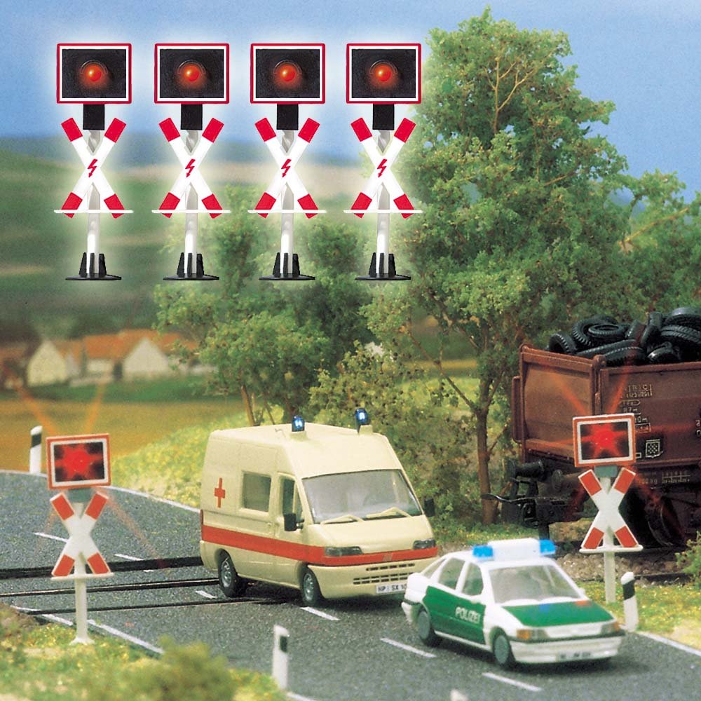 Busch 5913 X-ing signal set-4 HO Signals Scale Model Signals