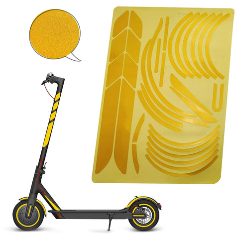 Gleamydot Electric Scooter Stickers, Self-Adhesive Night Reflective Stickers for XiaoMi Scooter Accessories for XiaoMi Mi M365/ M365 PRO 2/ 1S (Yellow)