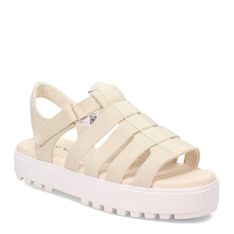 TOMS Womens Fisherman Lug Platform Athletic Sandals Casual Low Heel 1-2" - Off White - Size 7 B