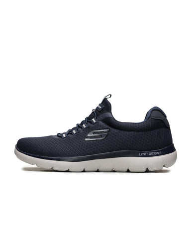 Skechers Men's Summits Sneaker, Navy Mesh Trim, 10.5 UK