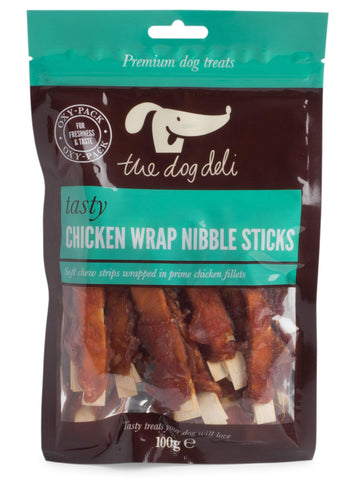 Dog Deli by Petface 100 g Pack Chicken Wrap Nibble Sticks (Pack of 5, total of 500 g)