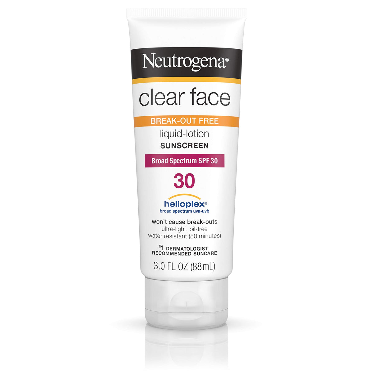 Neutrogena Clear Face Break-Out Free Liquid-Lotion Sunscreen SPF 30 3 oz