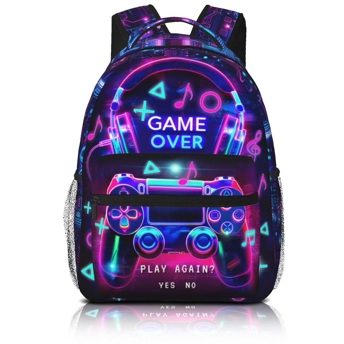 Opuiilo Boys Backpack for School Gamer Backpack Video Game School Backpack for Ages 6-18 Kids Teens Elementary Middle School Bookbag Travel Back Pack