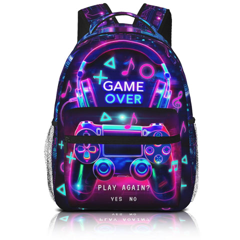 Opuiilo Boys Backpack for School Gamer Backpack Video Game School Backpack for Ages 6-18 Kids Teens Elementary Middle School Bookbag Travel Back Pack