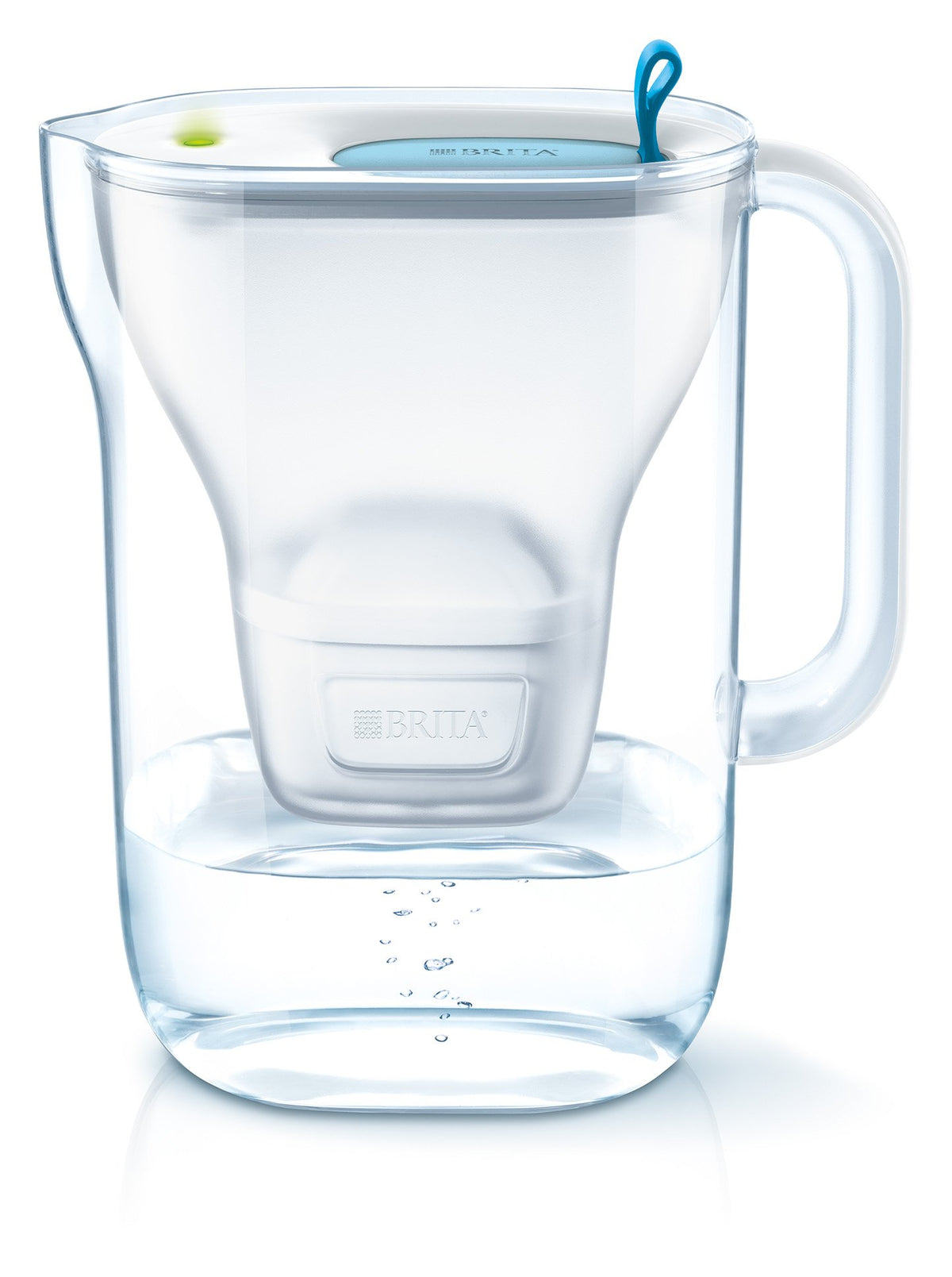 BRITA Style fridge water filter jug for reduction of chlorine, limescale and impurities, 2.4L - Blue