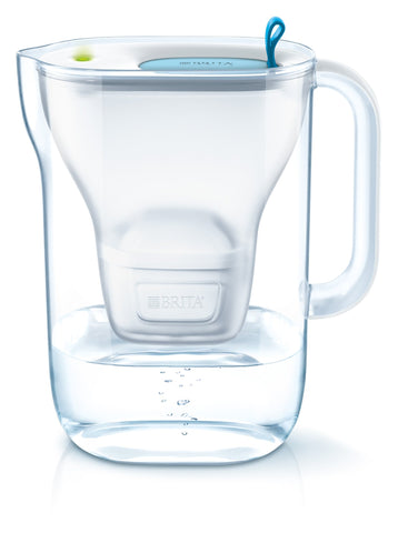 BRITA Style fridge water filter jug for reduction of chlorine, limescale and impurities, 2.4L - Blue