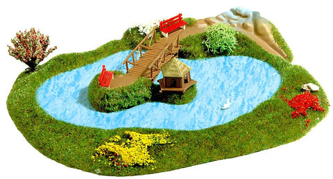 Busch 3110 Lake with Bridge HO Scenery Scale Model Scenery