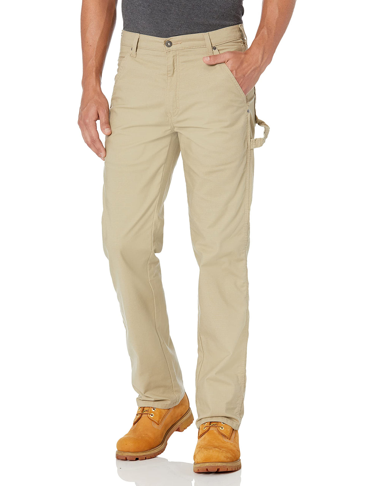 Dickies Men's Tough Max Ripstop Carpenter Pant, Rinsed Desert Sand, 34 32